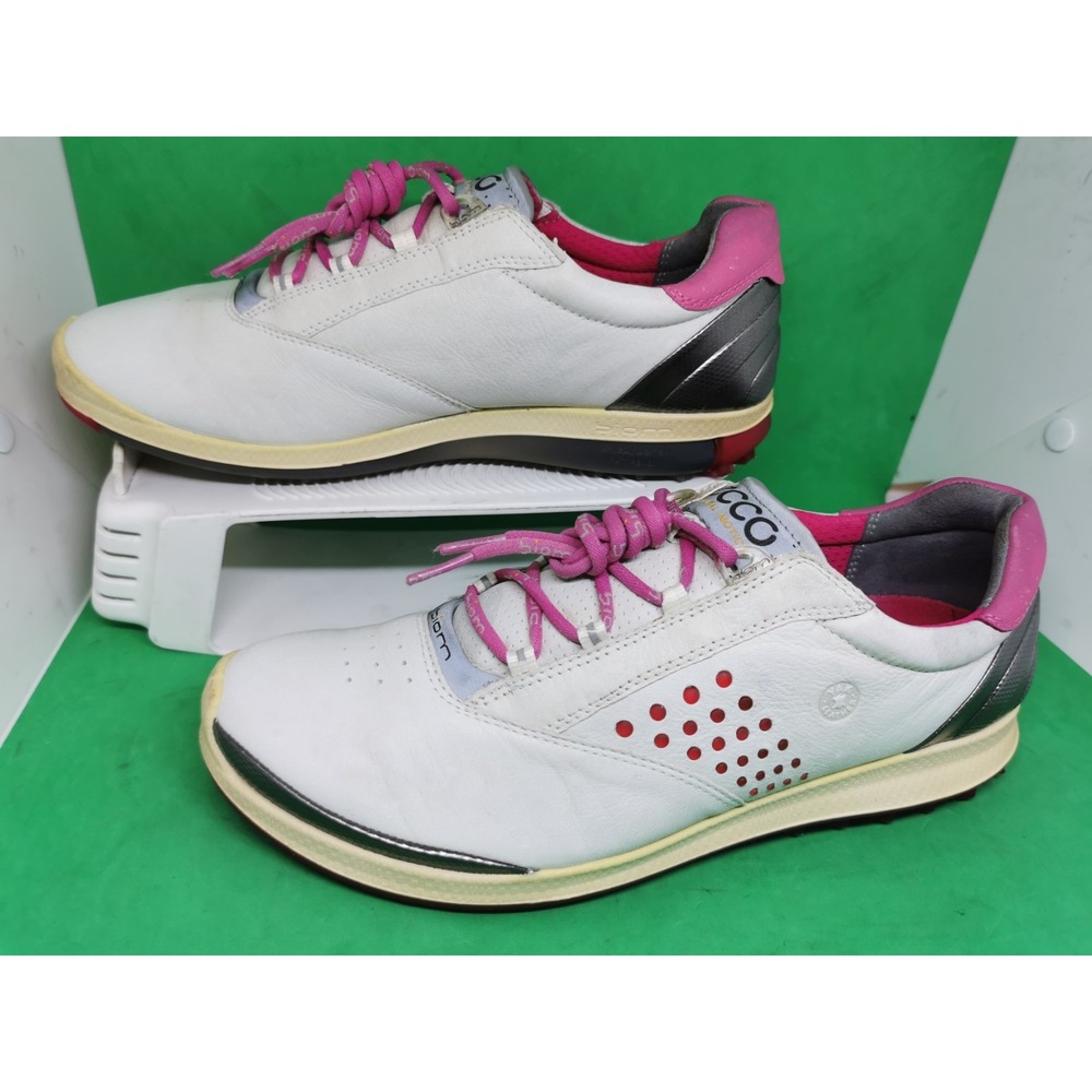Womens Ecco Biom Cream Yak Leather Spikeless Golf Shoes Sneakers EUR 41/US 10